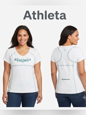 Athleta Athletic Zipper Pocket Top Large